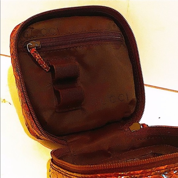 Authentic Gucci Tom Ford Rare Python Mini Vanity Case w/ Wrist Strap - Picture 8 of 12